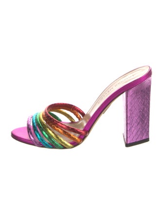 Tamara Mellon Leather Slides