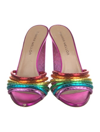 Tamara Mellon Leather Slides