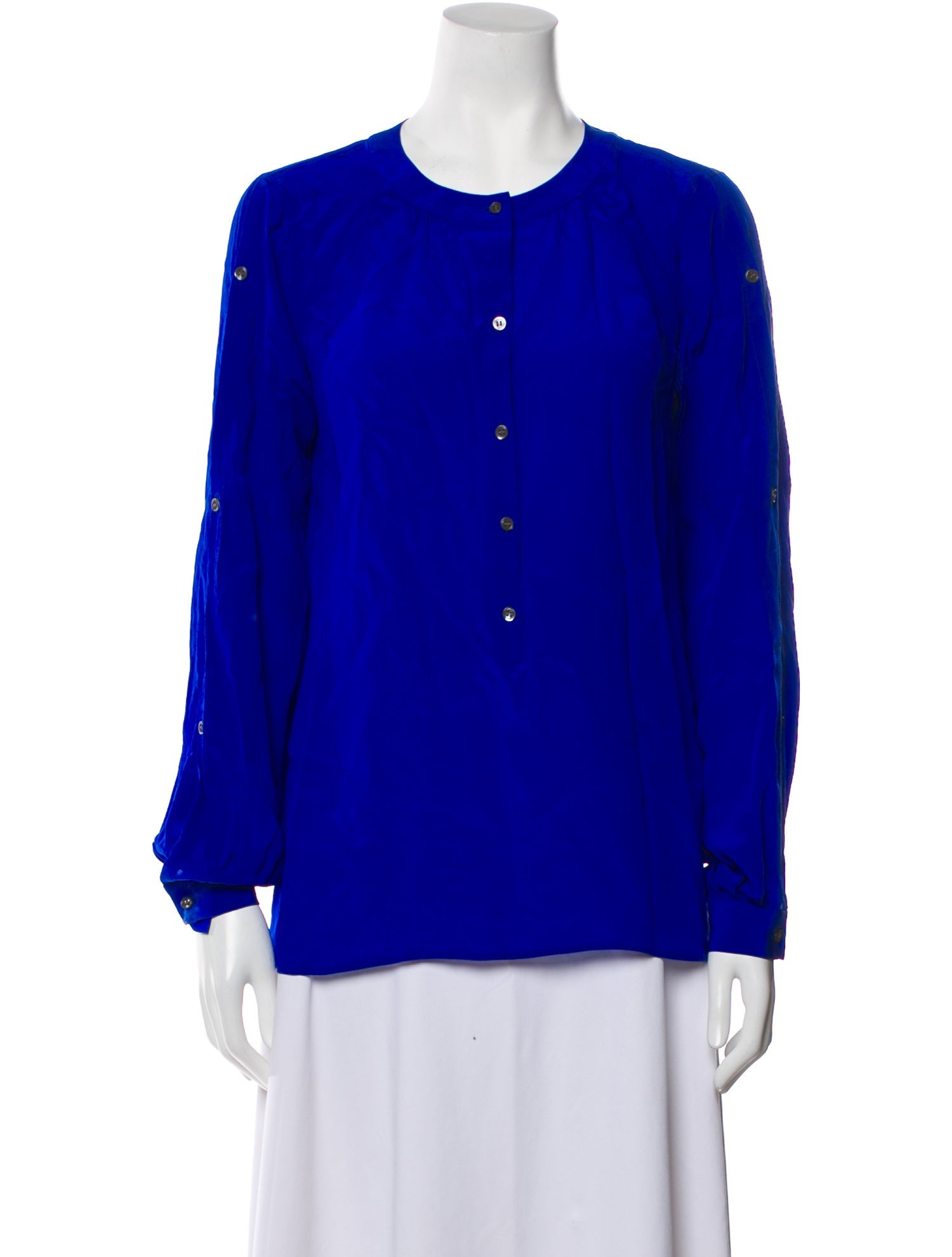 Tamara Mellon Silk Crew Neck Blouse