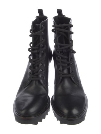 Tamara Mellon Leather Lace-Up Boots