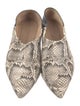 Tamara Mellon Embossed Leather Animal Print Flats
