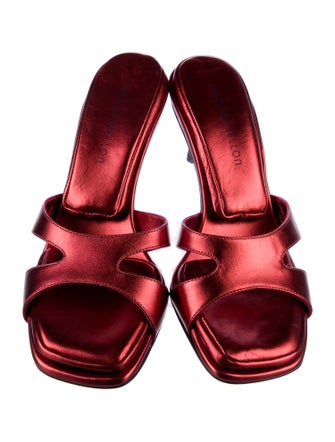 Tamara Mellon Leather Slides