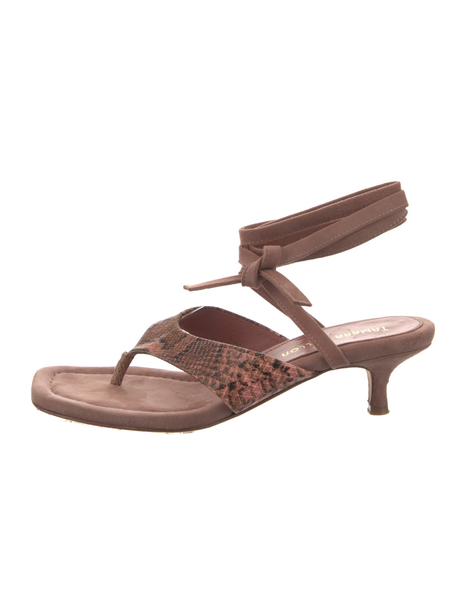 Tamara Mellon Leather Animal Print Gladiator Sandals