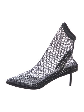 Tamara Mellon Mesh Crystal Embellishments Chelsea Boots