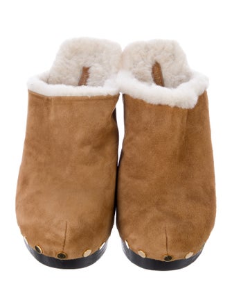 Tamara Mellon Suede Studded Accents Mules