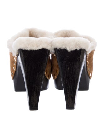 Tamara Mellon Suede Studded Accents Mules