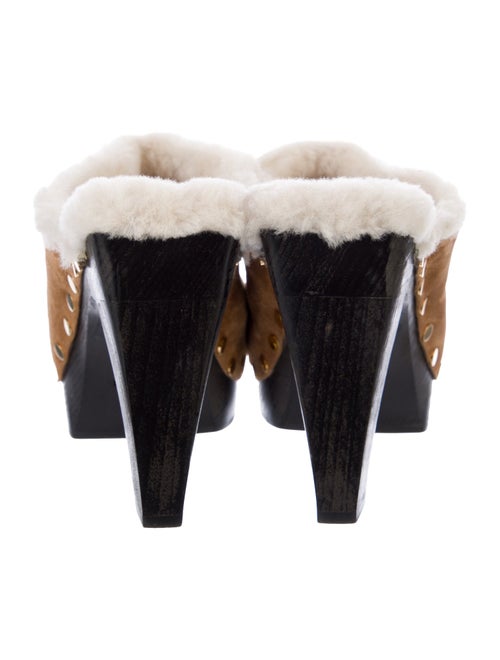 Tamara Mellon Suede Studded Accents Mules