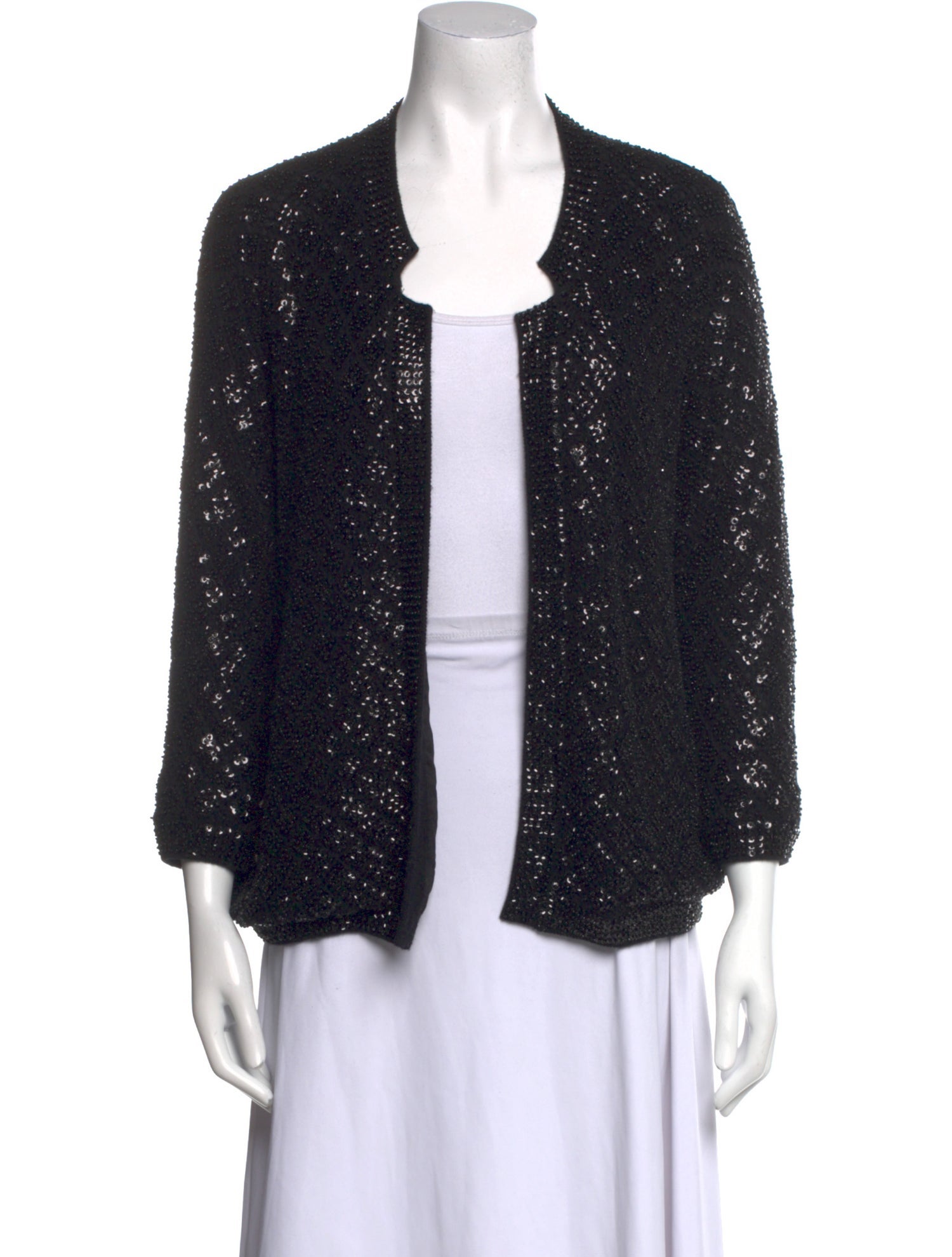 Tamara Mellon Wool Open Front Sweater