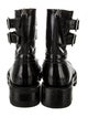 Tamara Mellon Patent Leather Crystal Embellishments Combat Boots