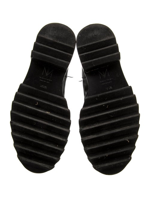 Tamara Mellon Patent Leather Crystal Embellishments Combat Boots