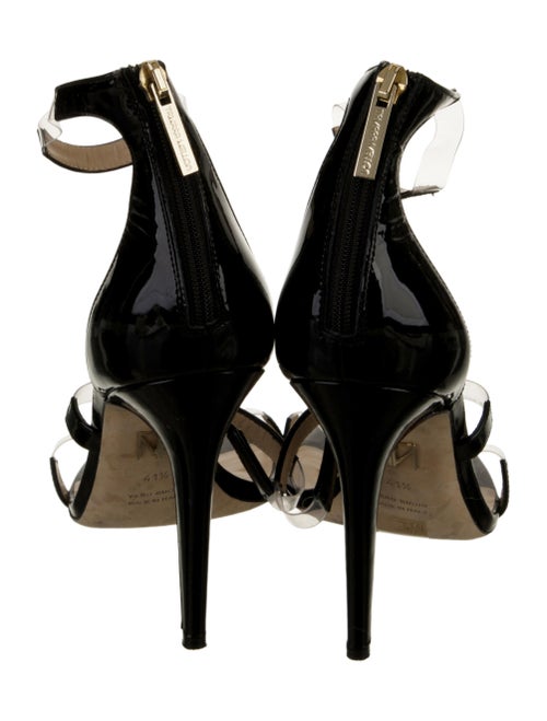 Tamara Mellon Patent Leather Leather Trim Embellishment Sandals