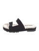 Tamara Mellon Suede Leather Trim Embellishment Slides