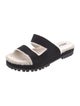 Tamara Mellon Suede Leather Trim Embellishment Slides