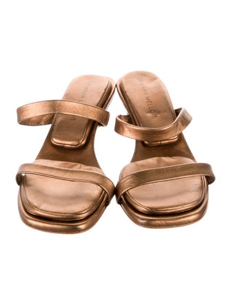 Tamara Mellon Leather Slides