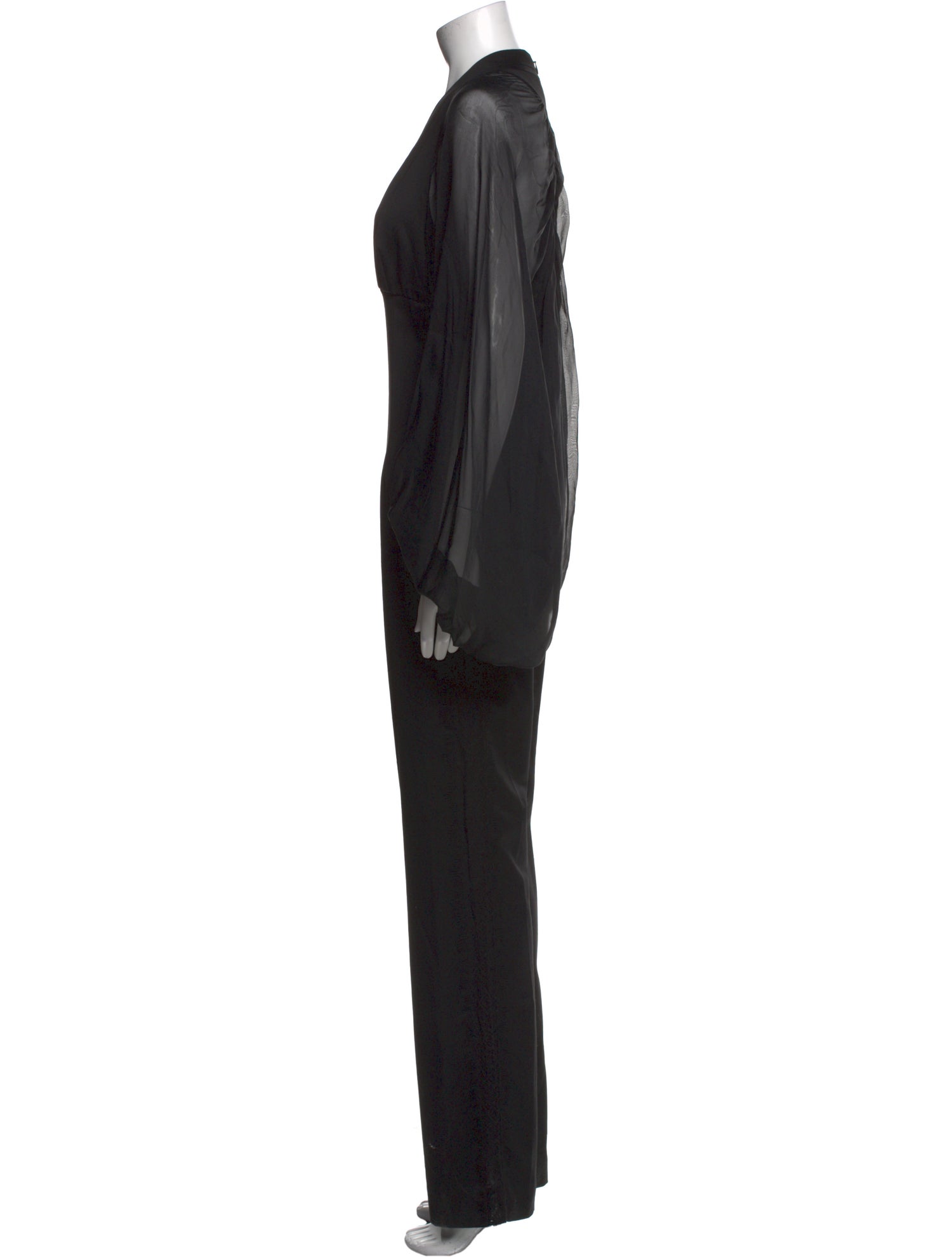 Tamara Mellon Virgin Wool V-Neck Jumpsuit