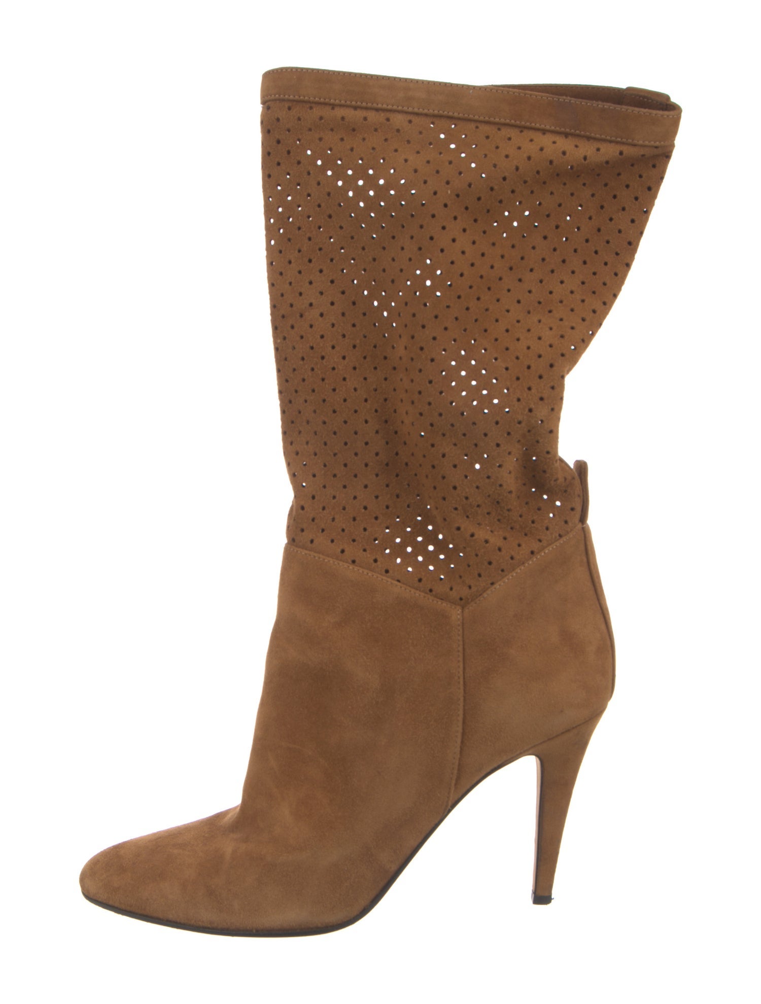 Tamara Mellon Suede Lasercut Accents Boots