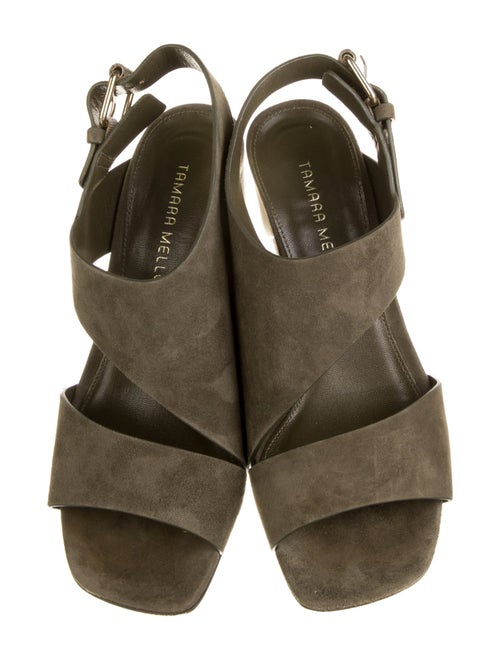 Tamara Mellon Suede Slingback Sandals