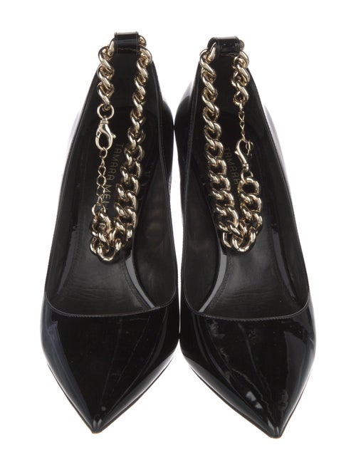 Tamara Mellon Patent Leather Chain-Link Accents Pumps
