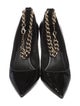 Tamara Mellon Patent Leather Chain-Link Accents Pumps