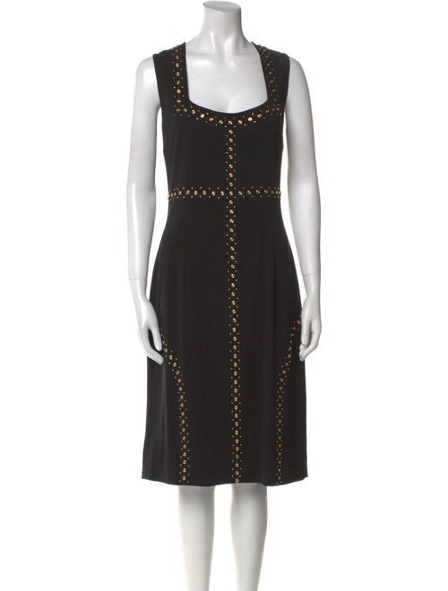 Tamara Mellon Square Neckline Midi Length Dress