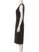 Tamara Mellon Square Neckline Midi Length Dress