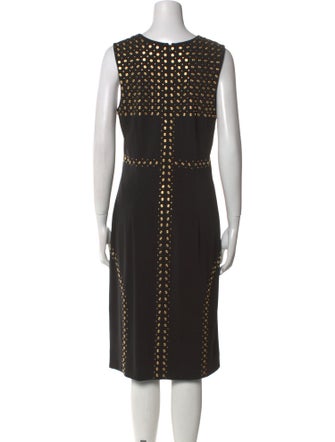 Tamara Mellon Square Neckline Midi Length Dress