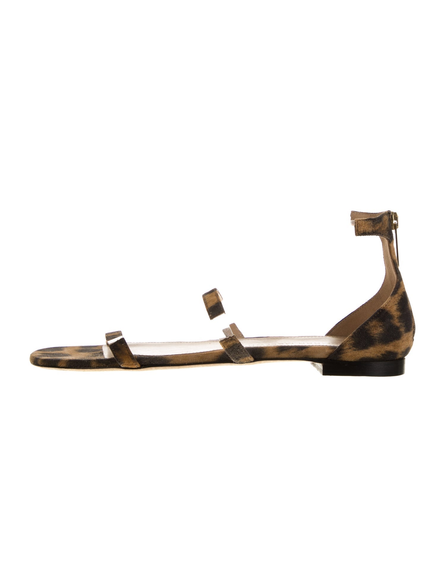 Tamara Mellon Suede Animal Print Sandals