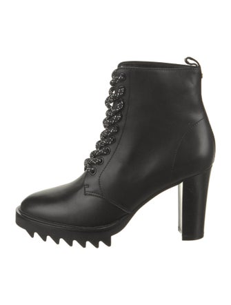 Tamara Mellon Leather Lace-Up Boots