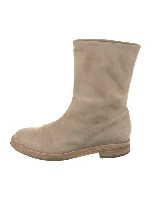 Tamara Mellon Suede Whipstitch Trim Boots