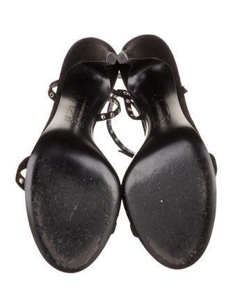 Tamara Mellon Suede Polka Dot Print Sandals