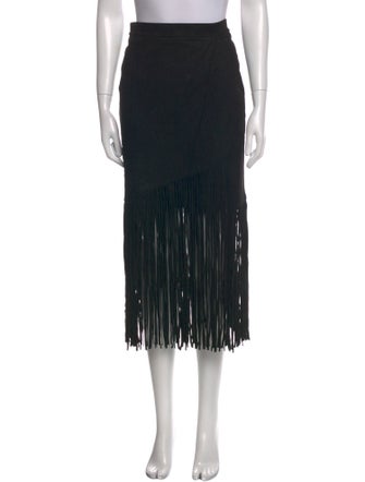Tamara Mellon Suede Midi Length Skirt