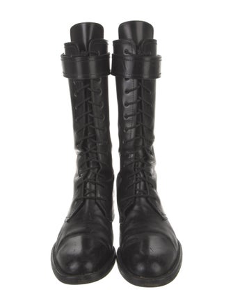 Tamara Mellon Leather Combat Boots