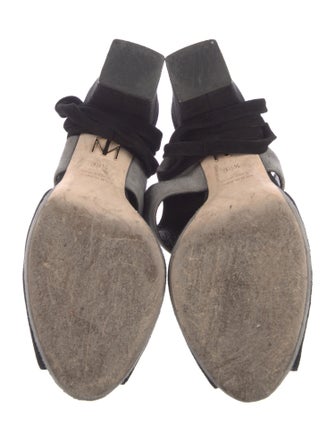 Tamara Mellon Suede Colorblock Pattern Sandals