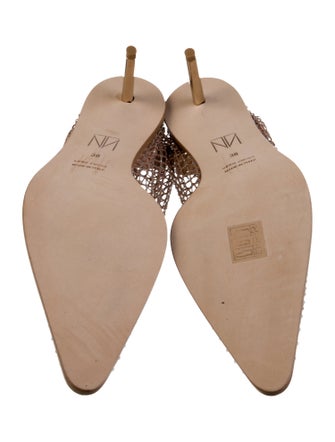 Tamara Mellon Mesh Crystal Embellishments Pumps