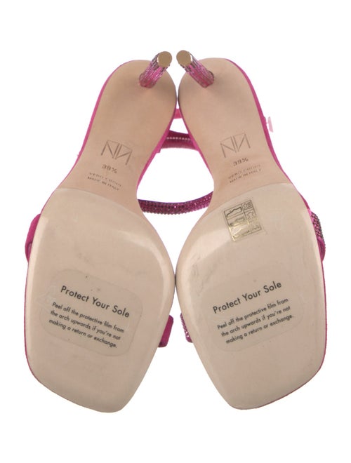 Tamara Mellon Velvet Crystal Embellishments Sandals