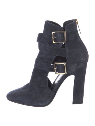 Tamara Mellon Suede Cutout Accent Pumps