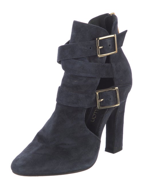 Tamara Mellon Suede Cutout Accent Pumps