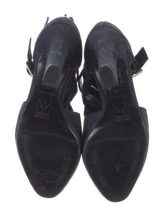 Tamara Mellon Suede Cutout Accent Pumps