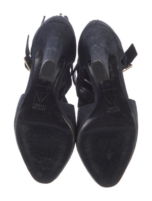 Tamara Mellon Suede Cutout Accent Pumps