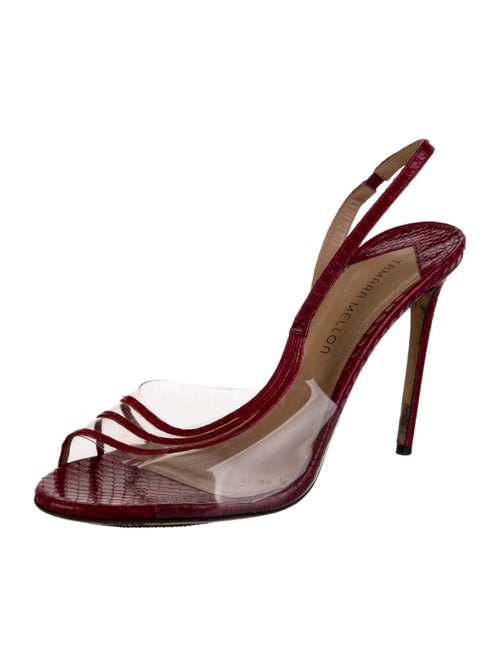 Tamara Mellon Snakeskin Slingback Sandals