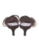 Tamara Mellon Leather Animal Print Slides