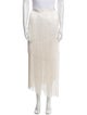 Tamara Mellon Fringe Trim Accent Midi Length Skirt