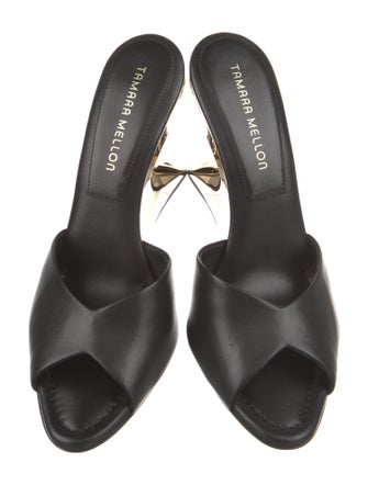 Tamara Mellon Leather Slides