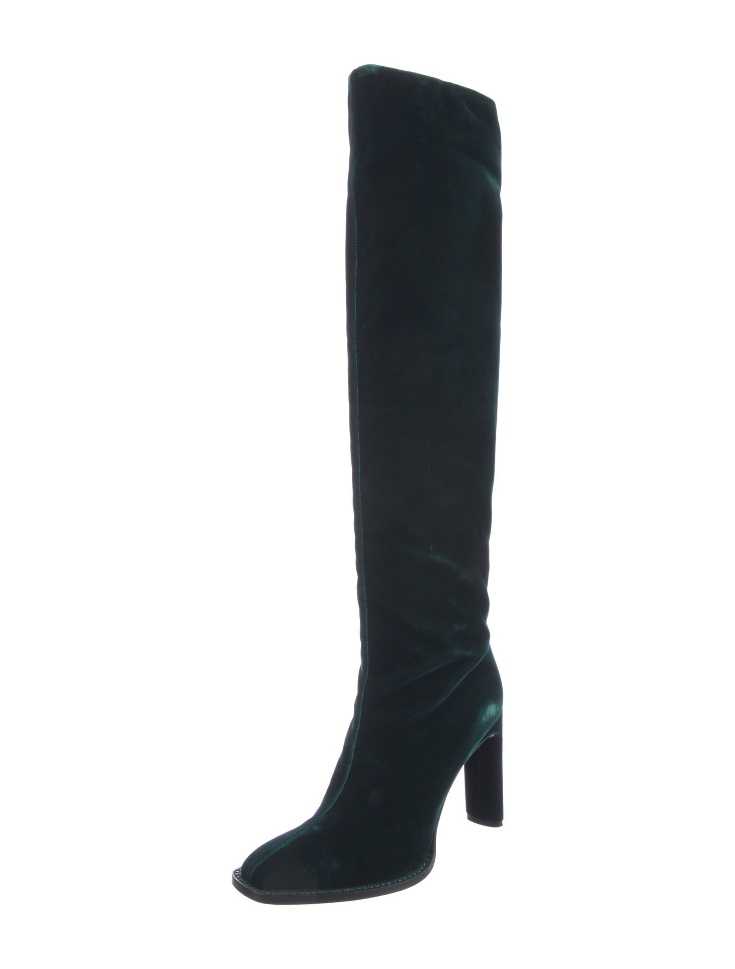 Tamara Mellon Velvet Crystal Embellishments Boots