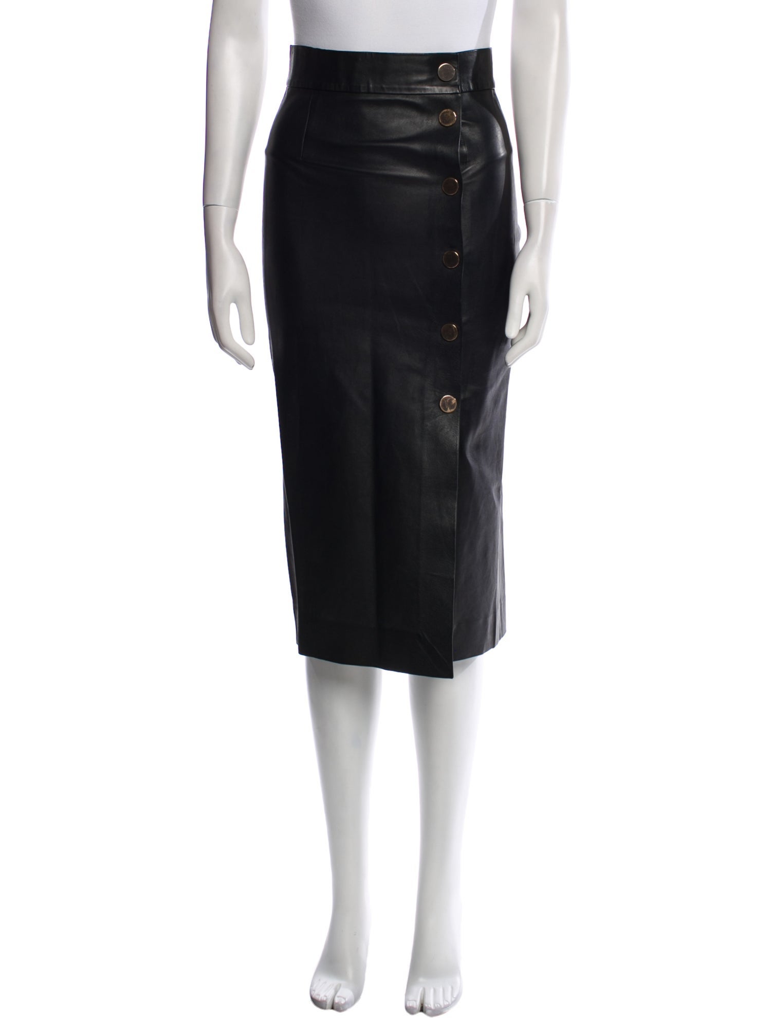 Tamara Mellon Lamb Leather Knee-Length Skirt
