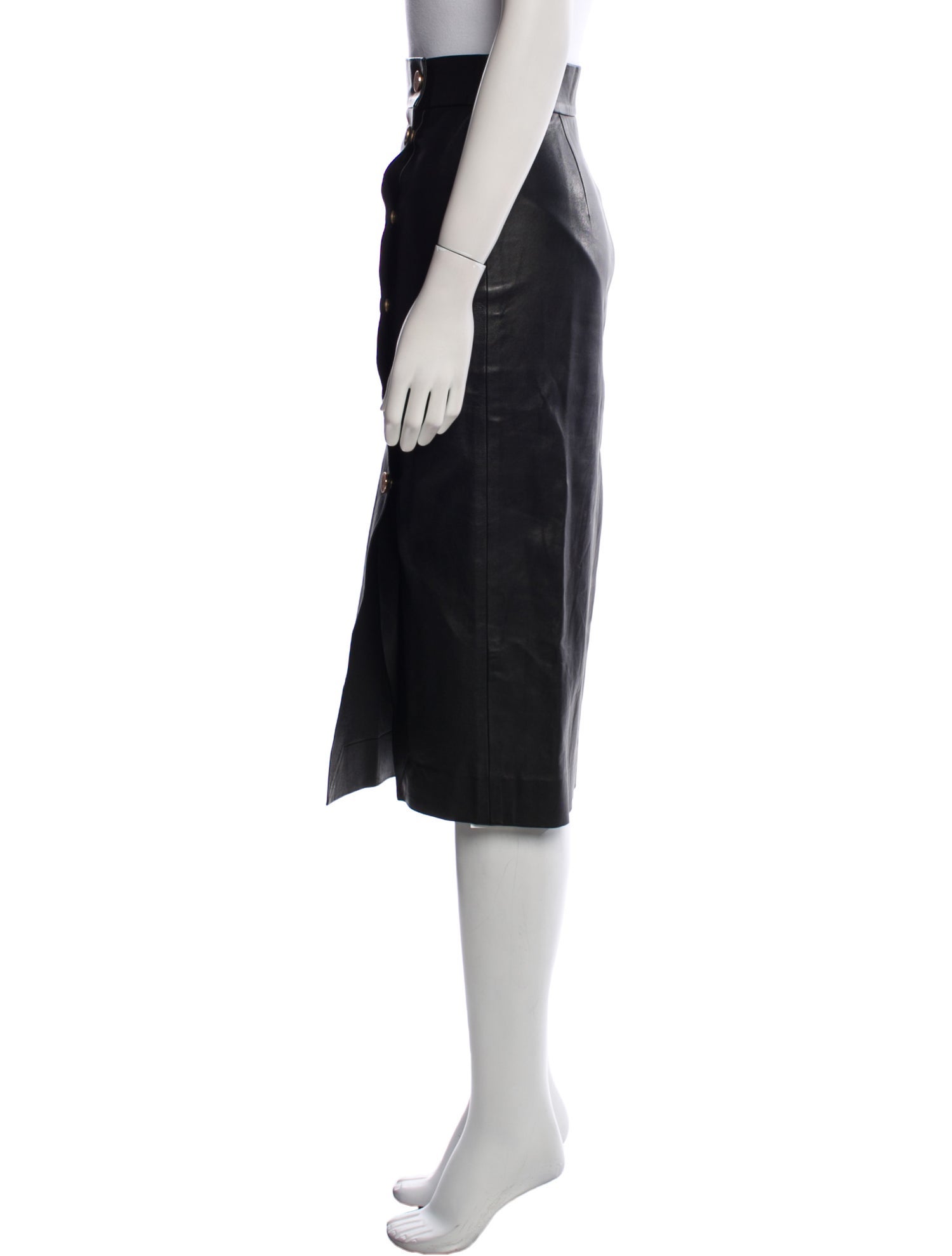 Tamara Mellon Lamb Leather Knee-Length Skirt