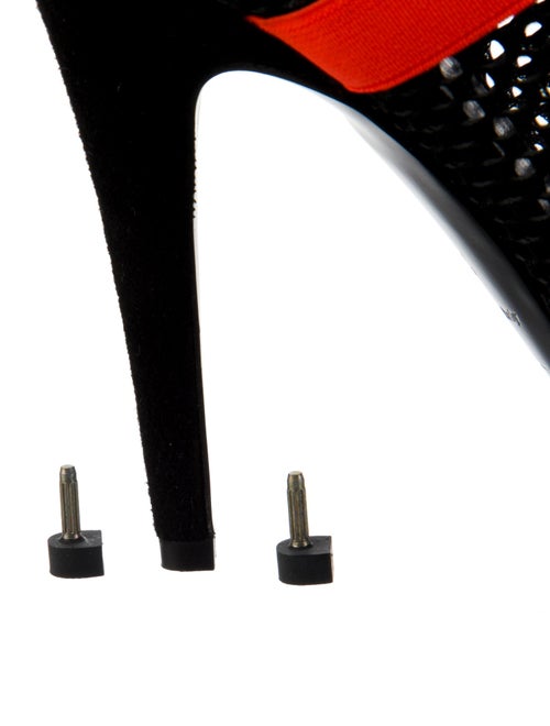 Tamara Mellon Leather Colorblock Pattern Sandals