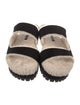Tamara Mellon Suede Colorblock Pattern Slides