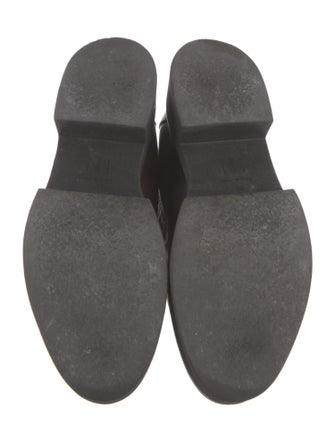 Tamara Mellon Leather Colorblock Pattern Combat Boots