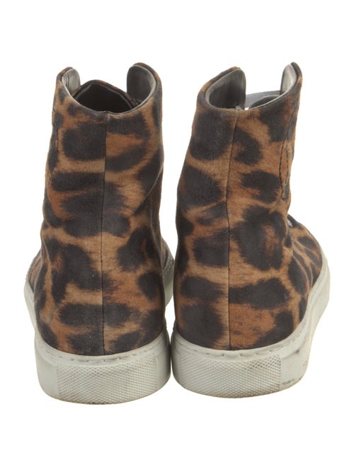 Tamara Mellon Suede Animal Print Sneakers